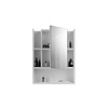 ebuy24 Venice spiegelkast 1 deur, 5 planken hoog glans wit,wit.