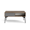 tom Elly salontafel met 1 lade en 3 legplanken bruin,grijs.