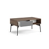 tom Elly salontafel met 1 lade en 3 legplanken bruin,grijs.