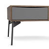 tom Elly salontafel met 1 lade en 3 legplanken bruin,grijs.