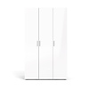 tom Petra kledingkast met 3 deuren , eiken decor/wit hoogglans.