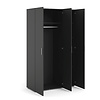 tom Petra kledingkast met 3 deuren, matzwart.