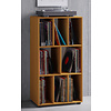 tom Schaltino wandkast retro voor LP-platenrek 8 plankenBeuken decor.