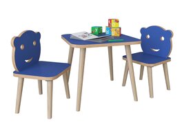 tom LiLuLa babykamer tafel en stoelen wit.