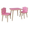tom LiLuLa babykamer tafel en stoelen roze.