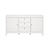 ebuy24 Madrid dressoir 2 deuren 3 laden wit.