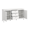 ebuy24 Madrid dressoir 2 deuren 3 laden wit.