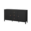 ebuy24 Madrid dressoir 2 deuren 3 laden zwart mat.