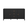 ebuy24 Madrid dressoir 2 deuren 3 laden zwart mat.