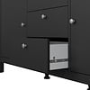 ebuy24 Madrid dressoir 2 deuren 3 laden zwart mat.