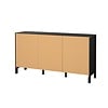 ebuy24 Madrid dressoir 2 deuren 3 laden zwart mat.