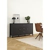 ebuy24 Madrid dressoir 2 deuren 3 laden zwart mat.