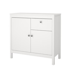 ebuy24 Madrid dressoir 2 deuren 1 lade wit.