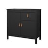 ebuy24 Madrid dressoir 2 deuren 1 lade zwart mat.