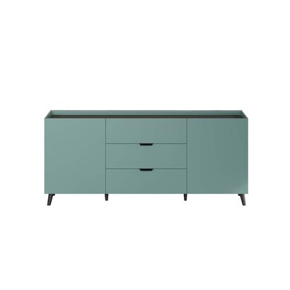 ebuy24 Melton dressoir blauw, zwart.