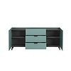 ebuy24 Melton dressoir blauw, zwart.