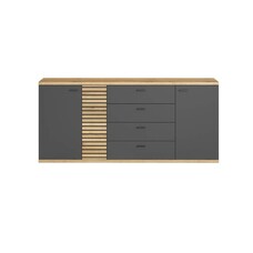 ebuy24 Norris dressoir grijs, eik decor.