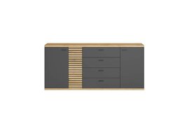 ebuy24 Norris dressoir grijs, eik decor.