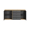 ebuy24 Norris dressoir grijs, eik decor.