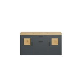 ebuy24 Tyler dressoir grijs, eik decor.