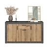 ebuy24 Salvada dressoir grijs, eik decor.