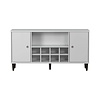 ebuy24 Evolution dressoir 2 deuren, 1 plank, 8 flessen wijn wit, zwart.