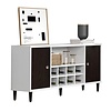 ebuy24 Evolution dressoir 2 deuren, 1 plank, 8 flessen wijn wit, zwart.