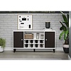 ebuy24 Evolution dressoir 2 deuren, 1 plank, 8 flessen wijn wit, zwart.