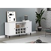 ebuy24 Evolution dressoir 2 deuren, 1 plank, 8 flessen wijn wit, zwart.