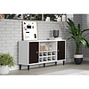 ebuy24 Evolution dressoir 2 deuren, 1 plank, 8 flessen wijn wit, zwart.