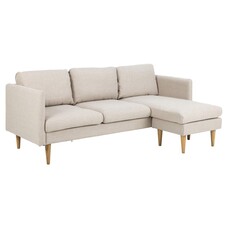 ebuy24 Billys bank met chaise longue rechts of links gedraaid beige.