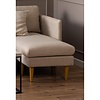 ebuy24 Billys bank met chaise longue rechts of links gedraaid beige.