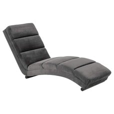 ebuy24 Curve chaise longue velours grijs.