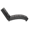 ebuy24 Curve chaise longue velours grijs.