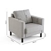 ebuy24 CSS bank fauteuil, 2 en 3 persoons grijs.