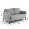 ebuy24 CSS bank fauteuil, 2 en 3 persoons grijs.