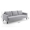 ebuy24 CSS bank fauteuil, 2 en 3 persoons grijs.