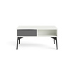 ebuy24 Elly salontafel 1 lade, 3 planken mat wit, grijs.