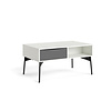 ebuy24 Elly salontafel 1 lade, 3 planken mat wit, grijs.