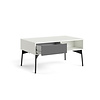 ebuy24 Elly salontafel 1 lade, 3 planken mat wit, grijs.