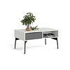 ebuy24 Elly salontafel 1 lade, 3 planken mat wit, grijs.