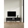 ebuy24 Media TV-meubel 2 deuren 1 lade zwart mat.