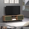 ebuy24 Sentra TV-meubel groen, eik decor.