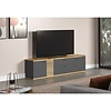 ebuy24 Norris TV-meubel grijs, eik decor.