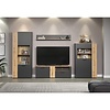 ebuy24 Esteban TV-meubel grijs, eik decor.