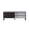 ebuy24 Evolution TV-meubel 1 deur, 2 planken wit, zwart.