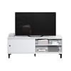 ebuy24 Evolution TV-meubel 1 deur, 2 planken wit, zwart.