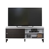 ebuy24 Evolution TV-meubel 1 deur, 2 planken wit, zwart.