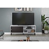 ebuy24 Evolution TV-meubel 1 deur, 2 planken wit, zwart.