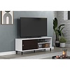 ebuy24 Evolution TV-meubel 1 deur, 2 planken wit, zwart.